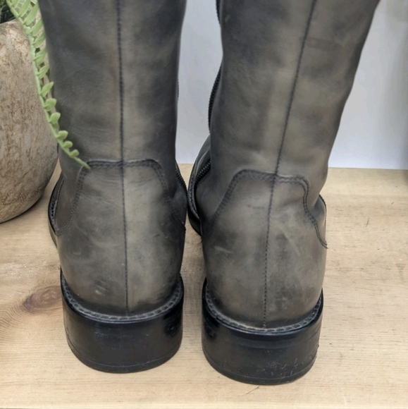 Ecco Hobart Distressed Knee High Women's Size 7.5/8 Buckle Side Heeled Boots - Picture 4 of 6